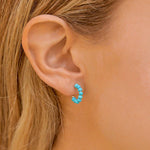 Pura Vida Turquoise Hoop Earrings